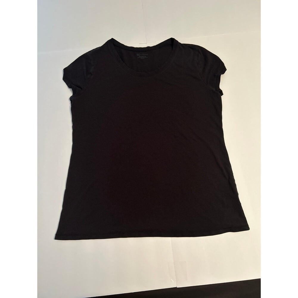 NOBO Girls’ Black Crew Neck Short Sleeve Athletic T-Shirt Size XXL (18-20)
